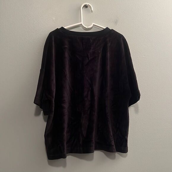 Gap Women's Velvet Velour Short Sleeve Crew Neck Top - Picture 3 of 5